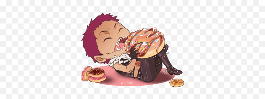 Royal - Guardreliu0027s Profile Myanimelistnet Katakuri Eating Donuts Gif Emoji,Animated Gif Emoticon 
