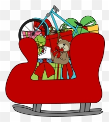 Santa Sleigh Filled With Toys - Santa Sleigh With Toys Emoji,Sleigh Emoji