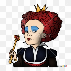 How To Draw Red Queen Alice In Wonderland - Queen Alice In Wonderland Cartoon Emoji,Alice In Wonderland Emojis