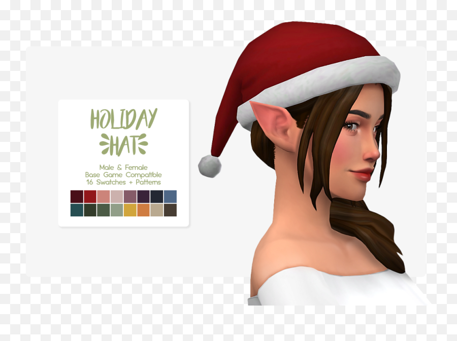 Holiday Hat Fit For Festive Sim Emoji,Sims 4 Emotion Hat