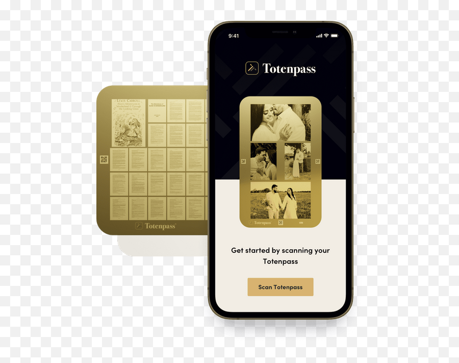 Totenpass Permanent Solid Gold Digital Storage Drive In Emoji,Star Trek Emotion Chip Prop
