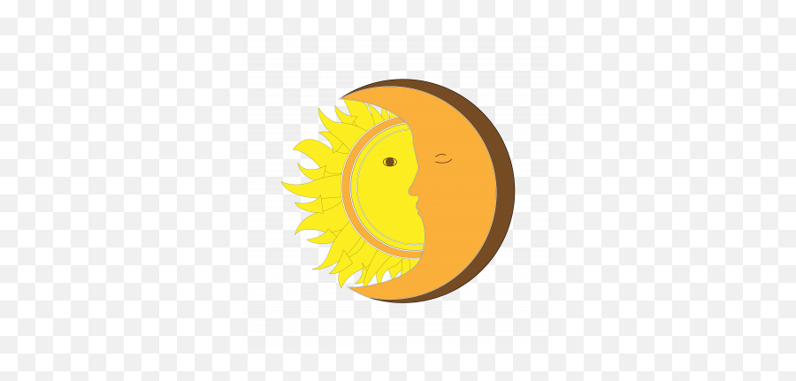 Vectors Emoji,Sun Emoji With Moon