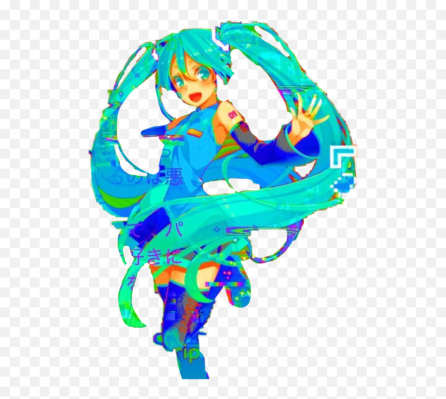 Hatsune Hatsunemiku Sticker By Dead Acc Kil - Scenecore Hatsune Miku Emoji,Hatsune Miku Emoji