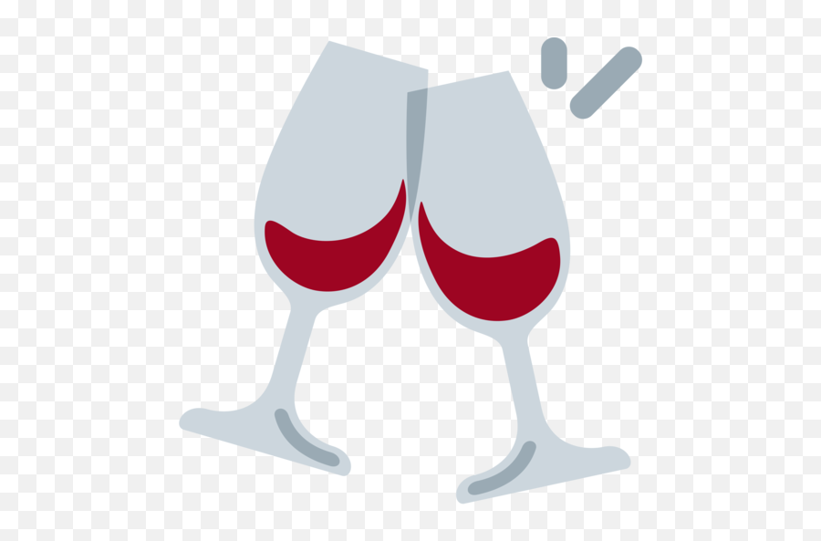 Clinking Glasses Emoji - Clinking Wine Glasses Emoji,Glasses Emoji