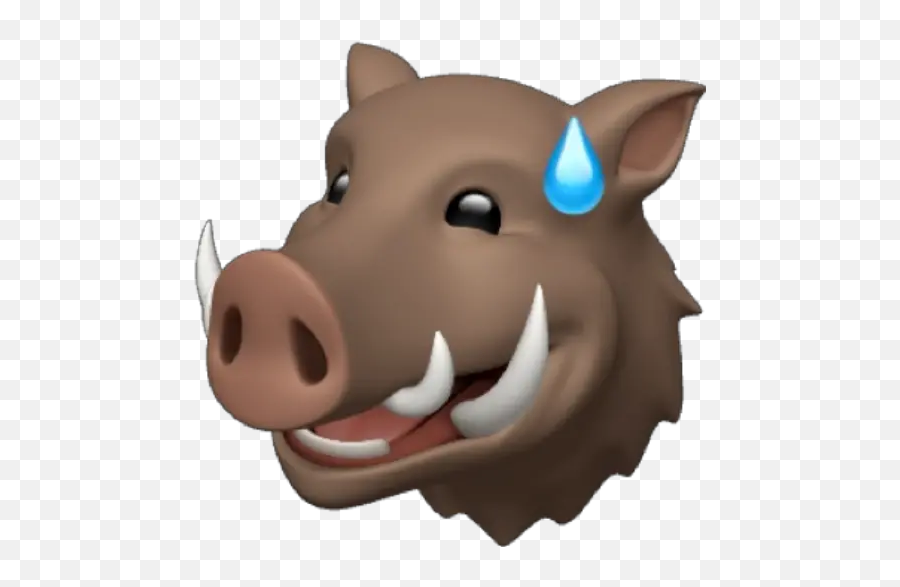 Wildschwein Memoji Sticker Für Whatsapp - Boar Memoji,Emoji Affen Bedeutung