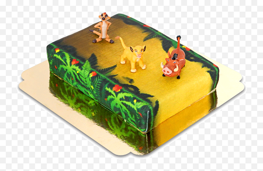 Simba Timon Et Pumba Sur Gâteau Jungle Emoji,Gateau Emoji