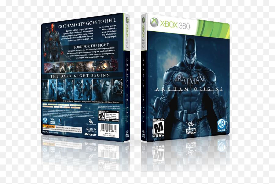 Batman Arkham Origins Xbox 360 Box Art Cover By Lastlight - Batman Arkham Origins Para Xbox 360 Emoji,Arkham City Background Emoticon