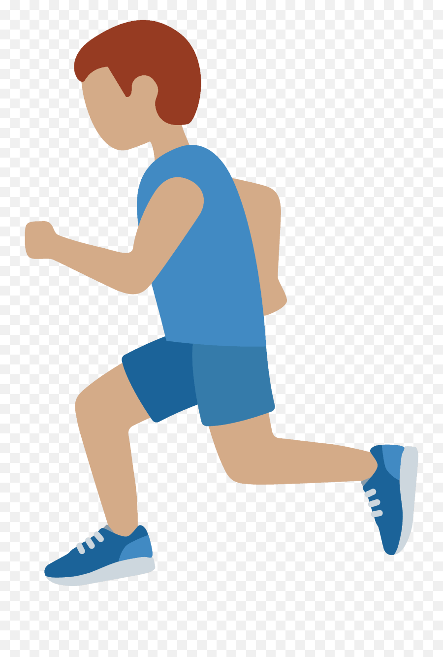 Man Running Emoji Clipart - Running Man Emoji Twitter,Faceless Emoji Png