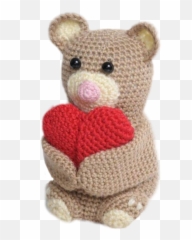 The Most Edited - Amigurumi Oso Con Corazon Emoji,Emoji Crochet Free Pattern