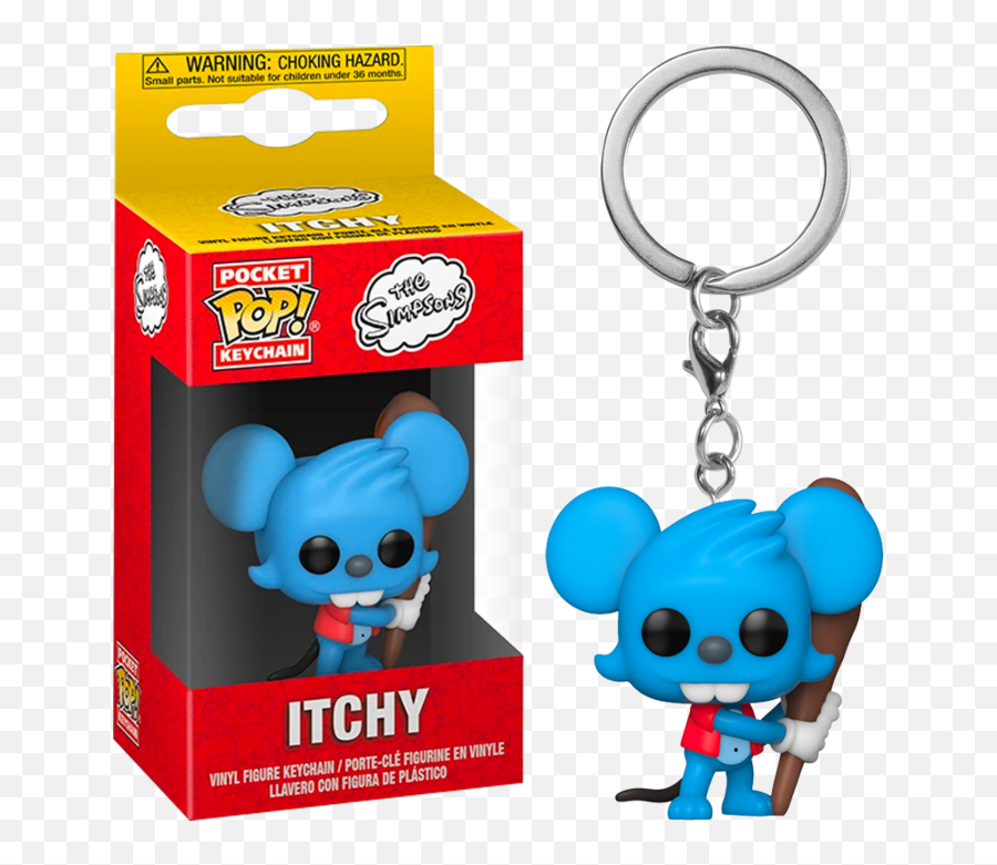 Action Figures Simpsons Scratchy Funko Pocket Pop Keychain - Funko Keychain Glow In The Dark Emoji,El Emoticon De Los Minions