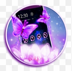 Purple Neon Butterfly Theme Apk 111 - Download Apk Latest Girly Emoji,Where To Find Butterfly Emojis
