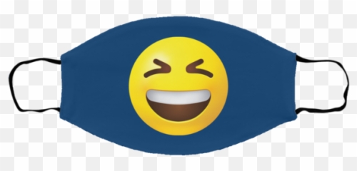 Laughing Emoji Face - Fmm Smmed Face Mask U2013 Hidden Smiles Cloth Face Mask,Emojis Facial Expressions