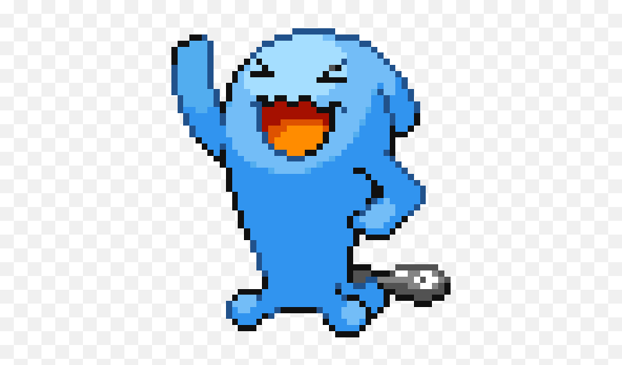 2015 - Wobbuffet Pokemon Pixel Art Emoji,Wooper Emoticon Gif