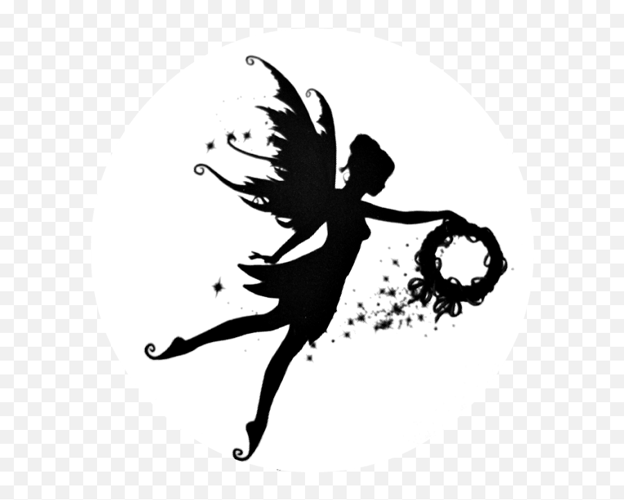 Fairy On Moon Silhouette Flying Fairy Silhouette Simple - Easy Fairy Flying Drawing Emoji,Using Emojis Add Your Tattoos Silhouette