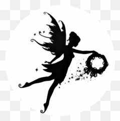 Fairy On Moon Silhouette Flying Fairy Silhouette Simple - Easy Fairy Flying Drawing Emoji,Using Emojis Add Your Tattoos Silhouette