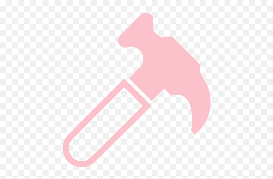 Pink Hammer 2 Icon - Aesthetic Light Pink Hammer Icon Emoji,Hammer And Snowflake Emoji