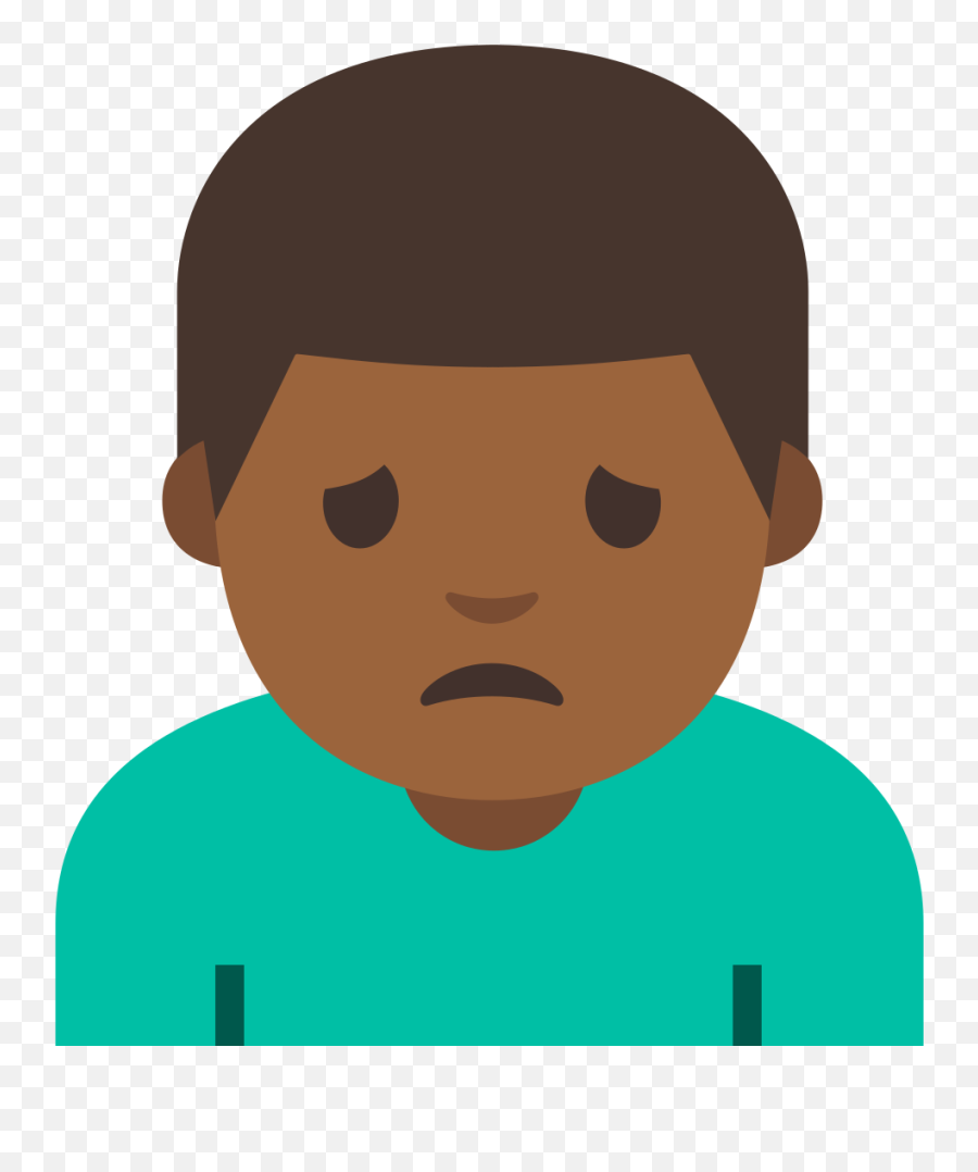 Fileemoji U1f64d 1f3fe 200d 2642svg - Wikimedia Commons Sad Dark Skin Emoji,No Expression Emoji