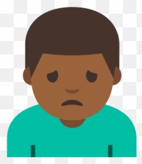 Fileemoji U1f64d 1f3fe 200d 2642svg - Wikimedia Commons Sad Dark Skin Emoji,No Expression Emoji