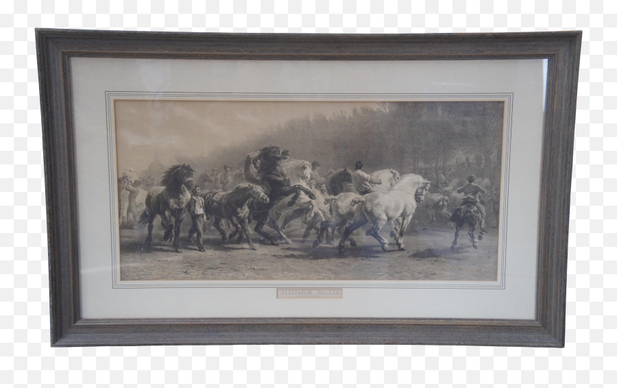 19th Century French Equestrian Horse - Poster Frame Emoji,Lack Of Emotion In Greek Sculpture