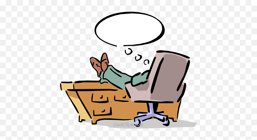 Man Sitting At His Desk With His Feet - Feet Up Clip Art Emoji,Feet Emoji