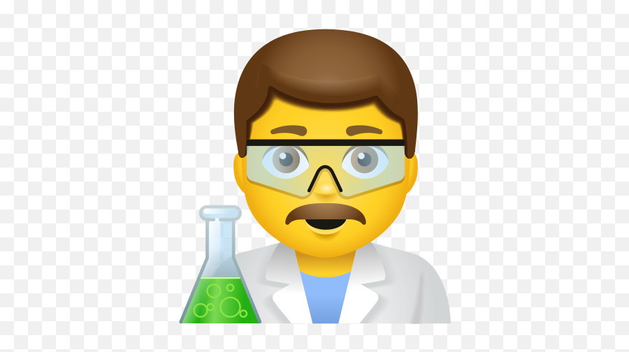 Man Scientist Icon - Laboratory Flask Emoji,Scientist Emoji