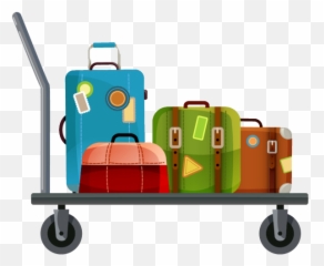 Luggage Trolley Tiktokstickers Sticker - Luggage Trolley Cartoon Png Emoji,Luggage Emoji