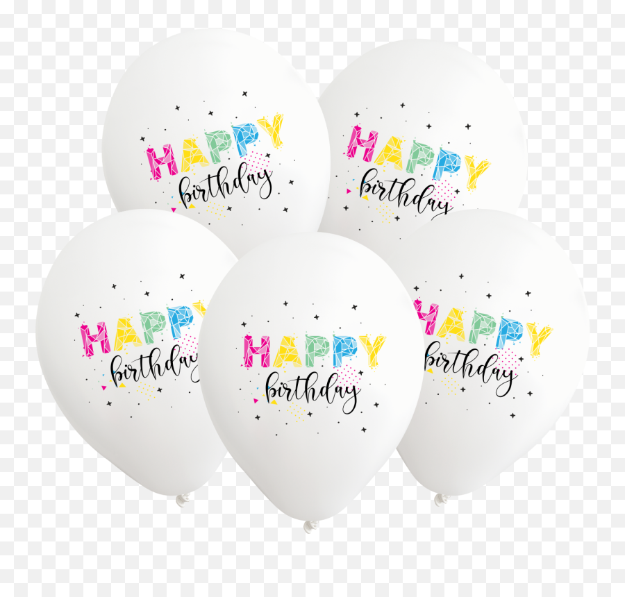 12 Happy Birthday White Balloons 5 Color Print Latex Emoji,You Can Only Answer In Emojis Hockey