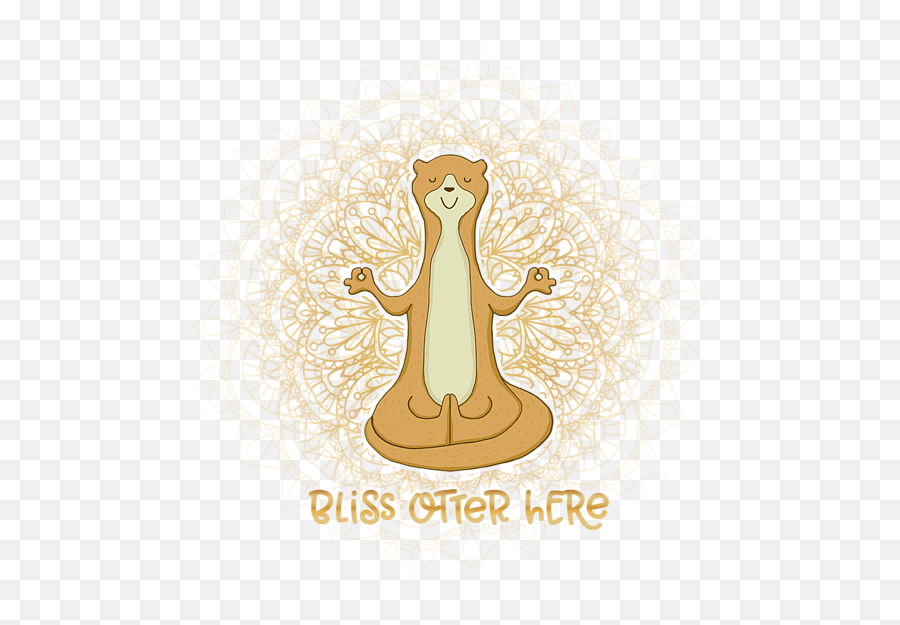 Bliss Otter Here - Zen Otter Meditating Beach Towel For Sale Emoji,Zen Buhddism Emoticons For Iphone