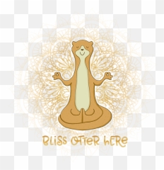 Bliss Otter Here - Zen Otter Meditating Beach Towel For Sale Emoji,Zen Buhddism Emoticons For Iphone