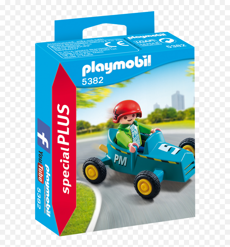 Playmobil Boy With Go - Kart Playmobil Emoji,Unikitty Emotions