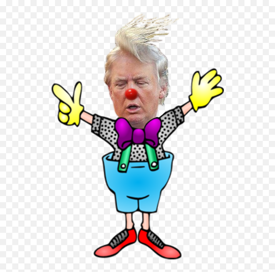 Clown Bigot Donald Trump President Of - Transparent Cartoon Donald Trump Emoji,Donald Trump Emoji