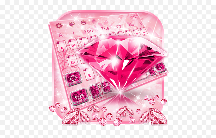 Pink Diamond Keyboard U2013 Appar På Google Play - Girly Emoji,Pink Diamond Emoji