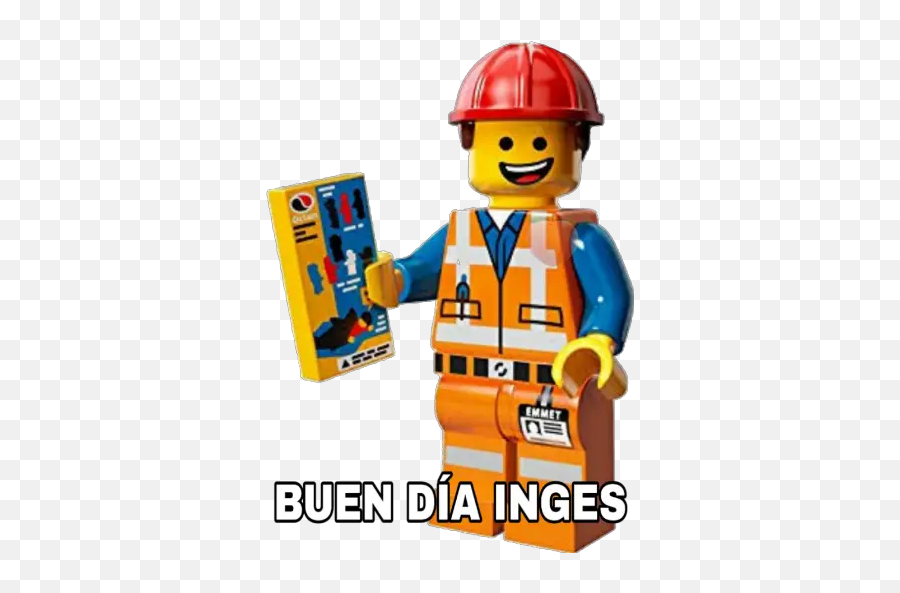 Lego 1 Stickers Para Whatsapp - Lego Emmet Minifigure Emoji,Emoticon Chiflando