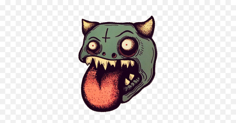 Stickergang Tongue Horns Antichrist - Supernatural Creature Emoji,Antichrist Emoji