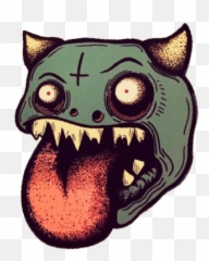 Stickergang Tongue Horns Antichrist - Supernatural Creature Emoji,Antichrist Emoji