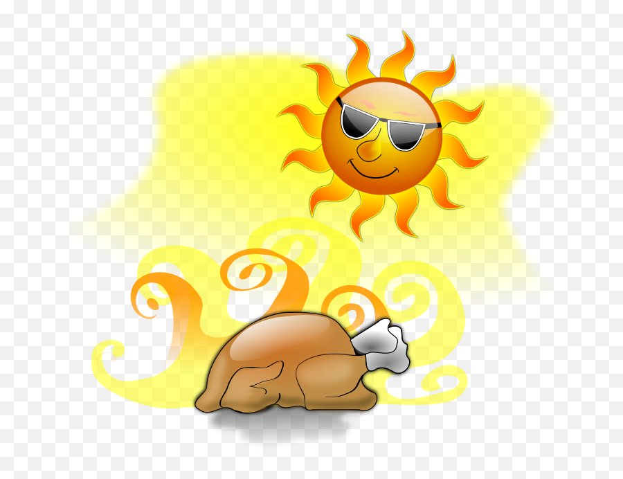Thanksgiving Turkey With Sun Clip Art - Summer Sun Clip Art Emoji,Thanksgiving Emoticon