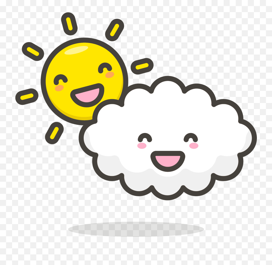 Sunny Emoji Icon Of Colored Outline Style - Available In Svg Icon Png Lucu Transparan,Emoji Make It Rain