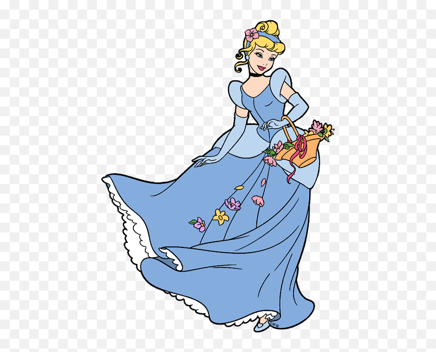 Clip Art Of Cinderella Carrying A Basket Of Spring Flowers Emoji,Ken Masters Emoji