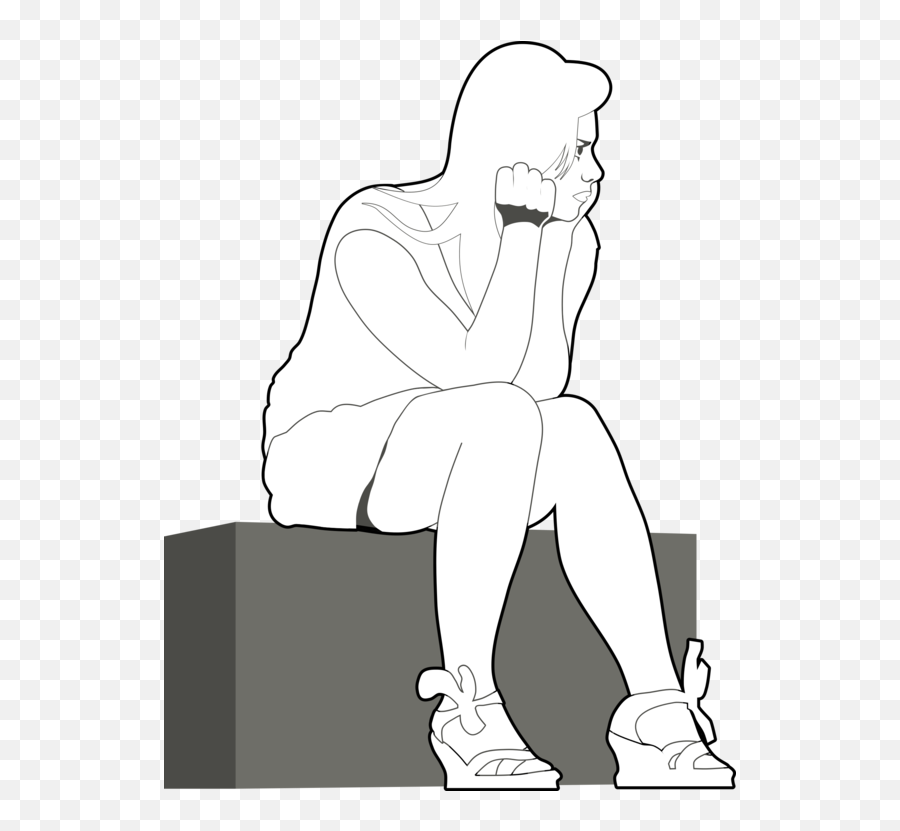 Emotionhuman Legart Png Clipart - Royalty Free Svg Png Girl Waiting Png Emoji,Emotion Charcoal Drawing