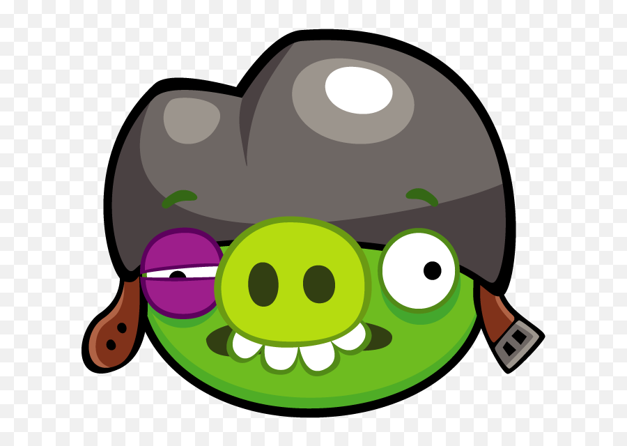 Corporal Pig Formerly Known As Helmet - Angry Birds Pig Png Emoji,How To Make A Plumeria Emoticon On Facebook
