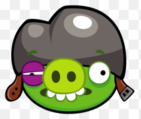 Corporal Pig Formerly Known As Helmet - Angry Birds Pig Png Emoji,How To Make A Plumeria Emoticon On Facebook