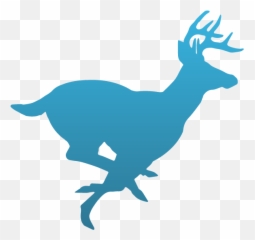 Dog Chasing Deer Silhouette Clipart - Full Size Clipart Deer Decal Emoji,Dog With Flat Face Emotion