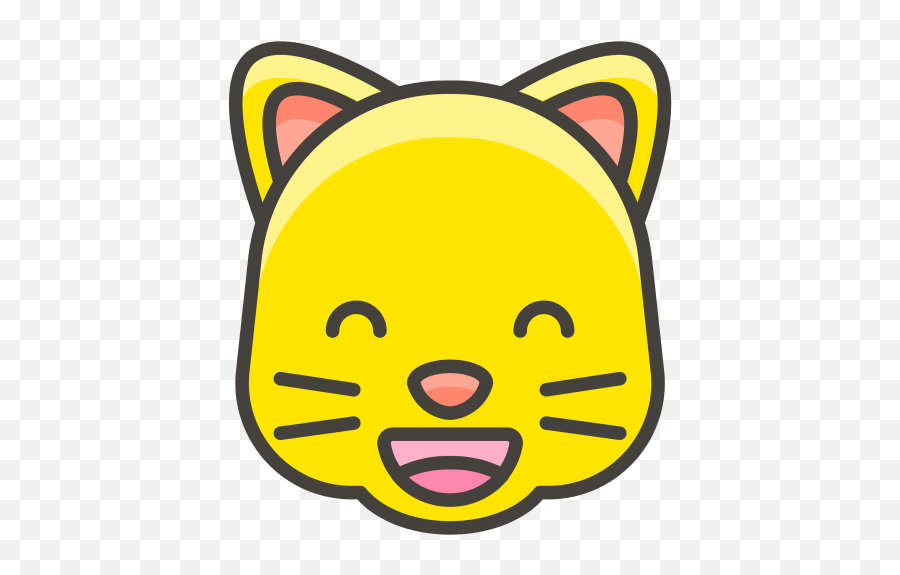Smiling Eyes Emoji - Cute Cat Logo Vector,Cat Emojis