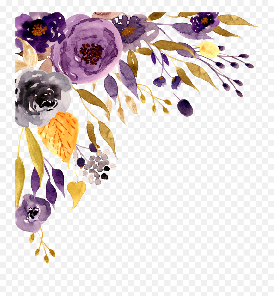 Wedding Invitation Flower Watercolor Painting Watercolor - Floral January 2021 Calendar Printable Emoji,Black Flower Emoji