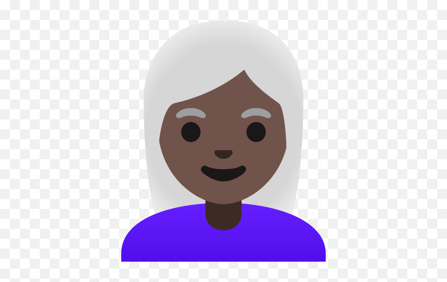 U200d Woman Dark Skin Tone White Hair Emoji - Human Skin Color,Emoji Skin Tone Android