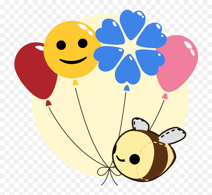 Four Balloons And A Hip Replacement Crhcf - Happy Emoji,Image Of Worker Bee Emoticon