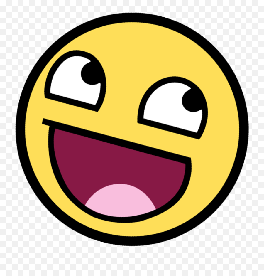 Awesome Smiley - Awesome Smiley Face Emoji,Derp Face Emoticon