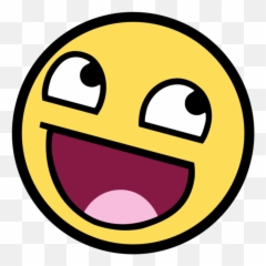 Awesome Smiley - Awesome Smiley Face Emoji,Derp Face Emoticon
