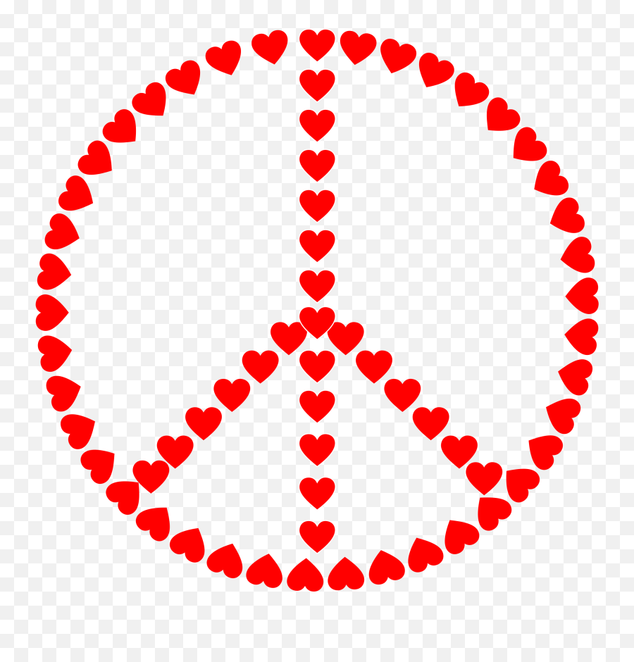 Clipart Peace Sign Love - Chain Bead Emoji,Peace Sign Emoji Black And White