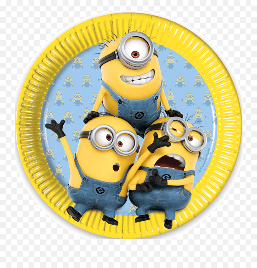 Tableware - Minions Paper Plates Emoji,Blue-ribbon Prize Emoticon